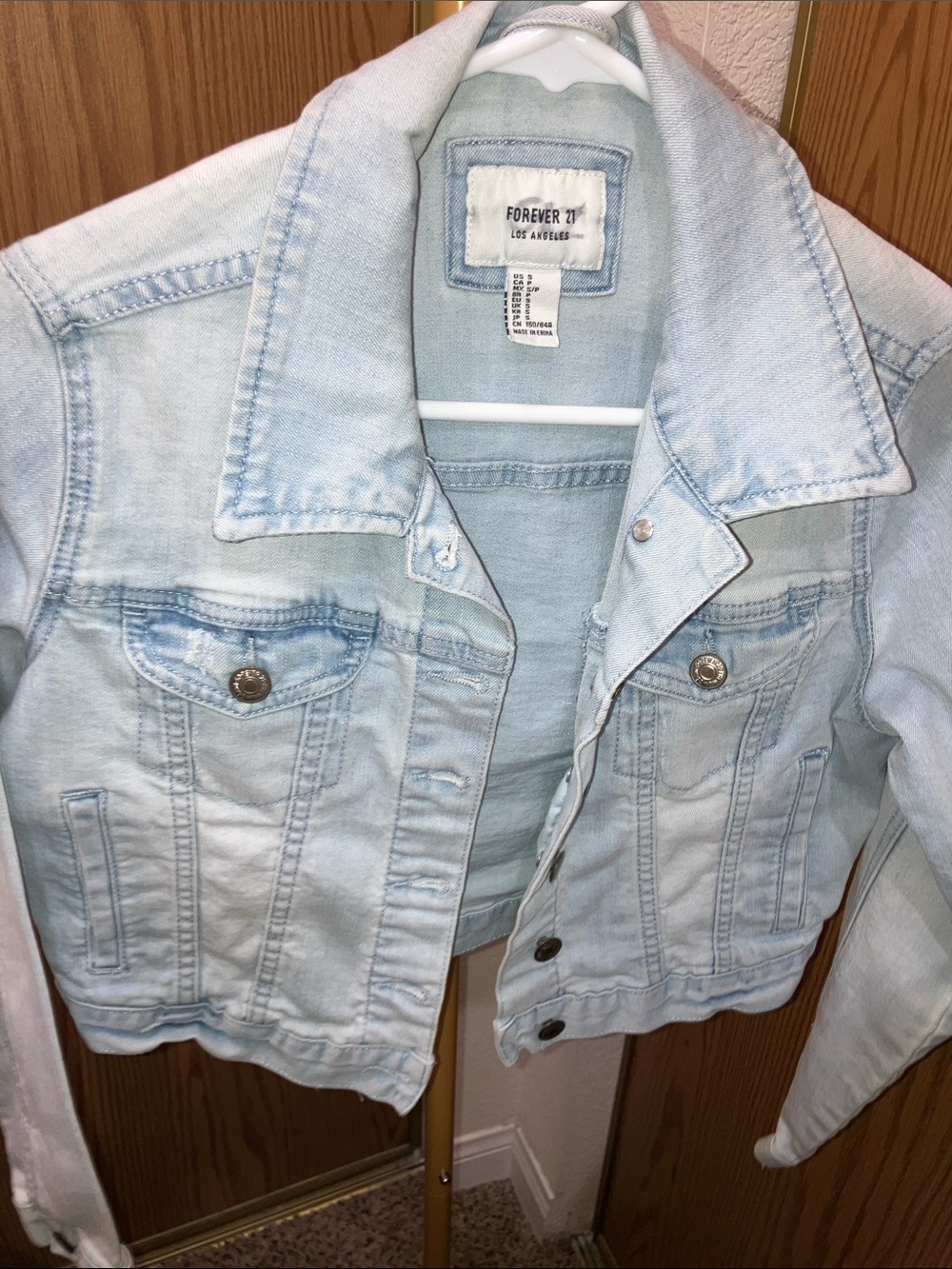 Forever 21 Pale Blue Denim Trucker Jacket